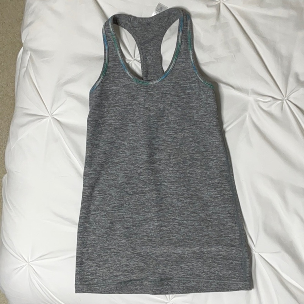 Gray Racerback Tank Top